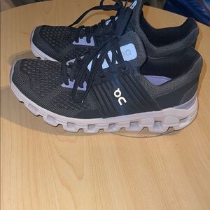 On Cloud Women's Black & White Running Sneakers